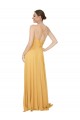 Ruched Chiffon Bridesmaid Dress with Tie Back Detail UK