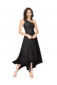 Midi Length One Shoulder Chiffon Bridesmaid Dress UK