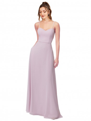 Sweetheart Tie-Back Chiffon Bridesmaid Dress UK