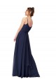 Long Chantilly Lace and Ruched Chiffon Bridesmaid Dress UK