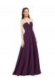 Strapless Chiffon Bridesmaid Dress with Notched Neckline UK