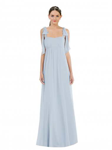 Tie Shoulder Empire Waist Maxi Bridesmaid Dress UK