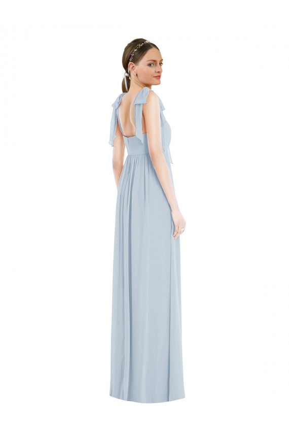 Tie Shoulder Empire Waist Maxi Bridesmaid Dress UK