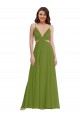 Ruffled Chiffon Cutout Maxi Bridesmaid Dress UK