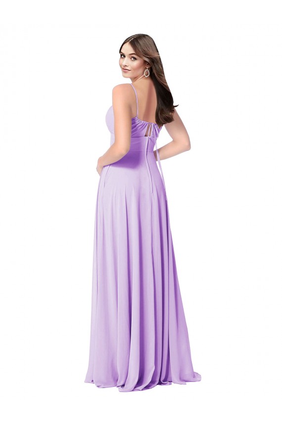 Chiffon A-Line Chiffon Bridesmaids Dress with Ruched Bodice UK