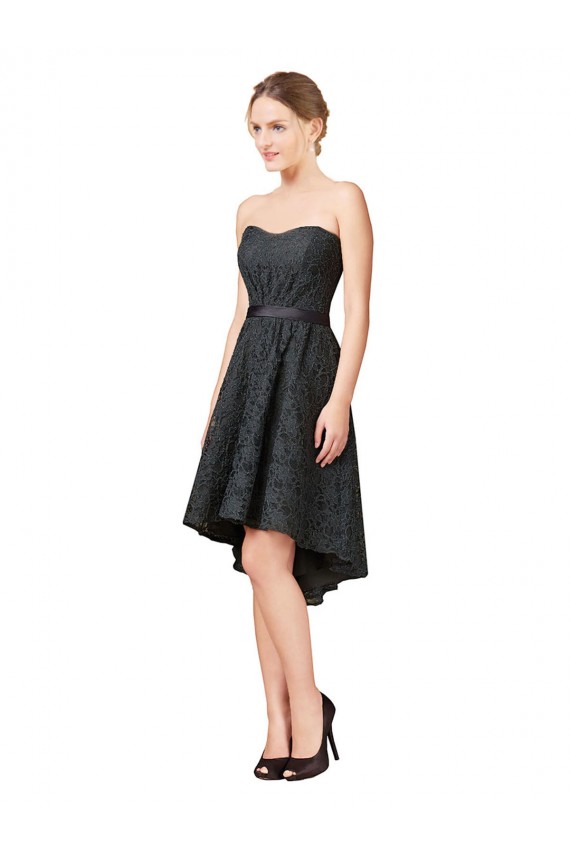 Lace Bridesmaid Dress with Hi-Low Hemline UK