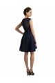 Short V-Neck Lace Bridesmaid Dress with Illusion Back UK