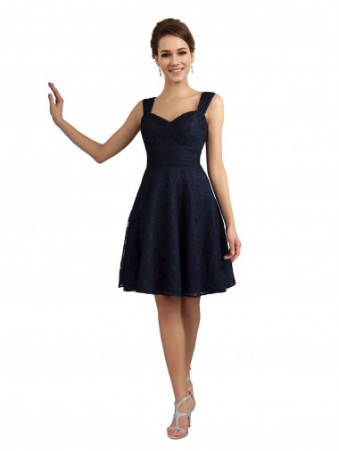 Lace Bridesmaid Dress with Sweetheart Neckline and Button Back Detail UK