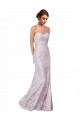 Floor Length Fitted Sweetheart Lace Bridesmaid Dress UK