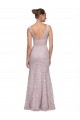 Lace V-Neckline Long Full Length Bridesmaid Dress UK