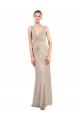 Faux Surplice V-Neck Slim Sparkling Sequin Bridesmaid Dress UK