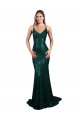 Fishtail Shaped V-Neck Open Back Long Sequin Bridesmaid Dress UK