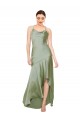 Silky Satin Bridesmaid Dress with Bias Cut Skirt UK