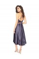 Midi Silky Satin Dress with Open Tied Back UK