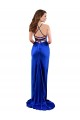 Open Back Cowl Neck Long Silky Satin Bridesmaid Dress UK