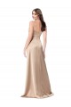 Silky Satin Bridesmaid Dress with Draped Surplice Bodice UK