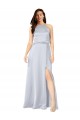 Halter Neck Silky Satin Bridesmaid Dress with Strappy Back UK