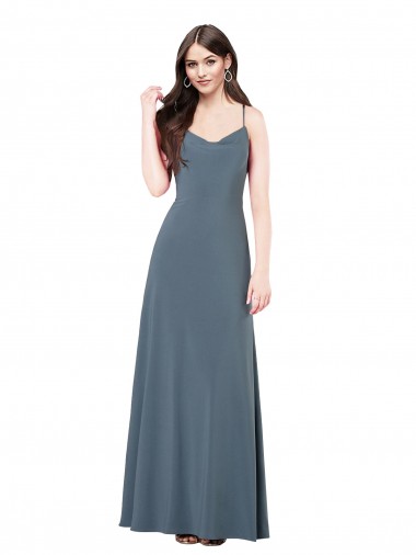 Classic Spandex Bridesmaid Dress with Scoop Neckline UK