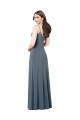 Classic Spandex Bridesmaid Dress with Scoop Neckline UK