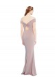 Knotted Off the Shoulder Crepe Bridesmaid Dress with Cut-Out Back UK