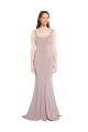 Sleeveless Scoop Neck Fully Lined Crepe Bridesmaid Dress UK