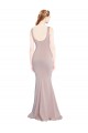 Sleeveless Scoop Neck Fully Lined Crepe Bridesmaid Dress UK