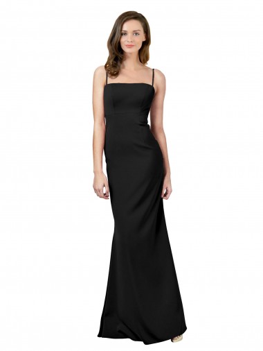 Fit and Flare Slim Crepe Bridesmaid Dress with Cutout Back UK