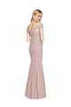 Off the Shoulder Criss Cross Back Trumpet Bridesmaid Dress UK