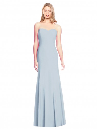 Sweetheart Strapless Flared Skirt Maxi Bridesmaid Dress UK