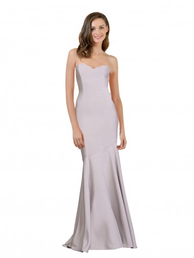 Crepe Mermaid Bridesmaid Dress with Low Back UK