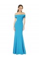 Off the Shoulder Crepe Bridesmaid Dress with Fitted Silhouette UK