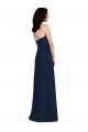 Criss Cross Back Crepe Halter Bridesmaid Dress with Pockets UK