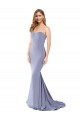 Long Strapless Sweetheart Sweep Train Crepe Bridesmaid Dress with Low Back UK