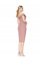 Knee Length Off the Shoulder Sweetheart Crepe Bridesmaid Dress UK