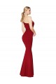 One Shoulder Long High Neck Sleeveless Mermaid Crepe Bridesmaid Dress UK