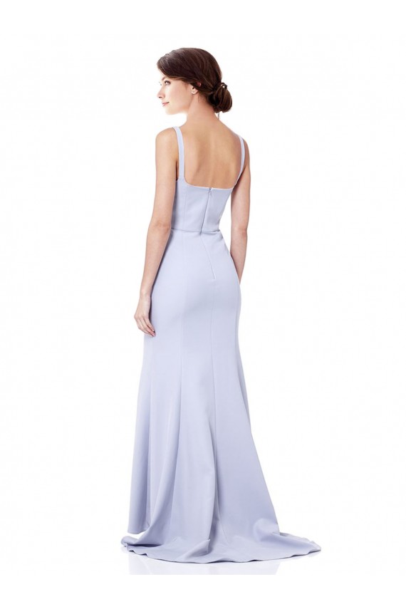 Sweetheart High Neck Sleeveless Crepe Bridesmaid Dress UK