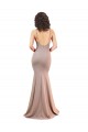 Fishtail Shape V-Neck Crepe Bridesmaid Dress with Slit UK