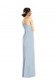 Asymmetrical Off the Shoulder Cuff Trumpet Bridesmaid Dress With Front Slit UK