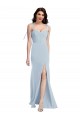 Bustier Style Crepe Bridesmaid Dress with Bow Straps UK