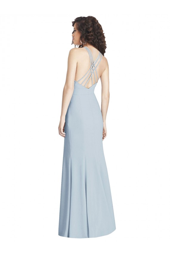 Criss Cross Open Back Trumpet Bridesmaid Dress UK