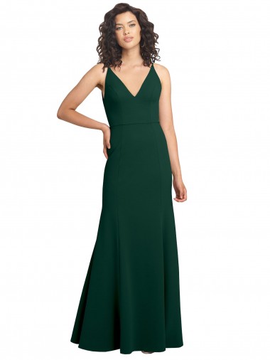 Form Fitting Stretch Crepe A-Line Bridesmaid Dress UK