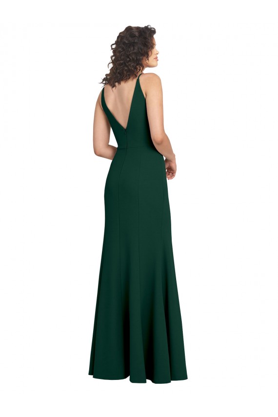 Form Fitting Stretch Crepe A-Line Bridesmaid Dress UK