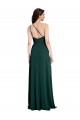 A-Line Slim One Shoulder Crepe Bridesmaid Dress with Asymmetrical Straps and Side Slit UK