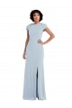 Cap Sleeve Cutout Tie Back Trumpet Bridesmaid Dress UK