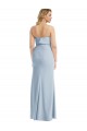 Strapless Overlay Bodice Crepe Maxi Bridesmaid Dress with Front Slit UK