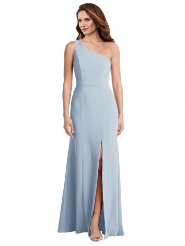 Bold One Shoulder Trumpet Maxi Bridesmaid Dress UK