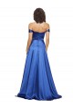 Off the Shoulder Sweetheart Stretch Satin Ball Gown Bridesmaid Dress UK