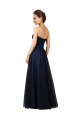 Elegant Lace and Tulle Long Strapless Bridesmaid Dress UK