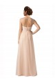 Illusion Sleeves Tulle Bridesmaid Dress with Shirred Bodice and Sweetheart Neckline UK