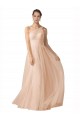 Illusion One Shoulder Tulle Bridesmaid Dress with Shirred Bodice UK